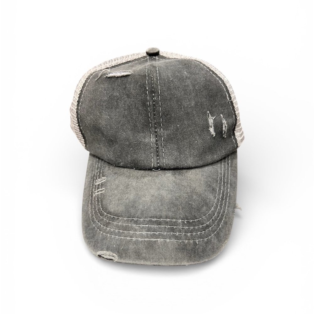 Distressed Gray Cap